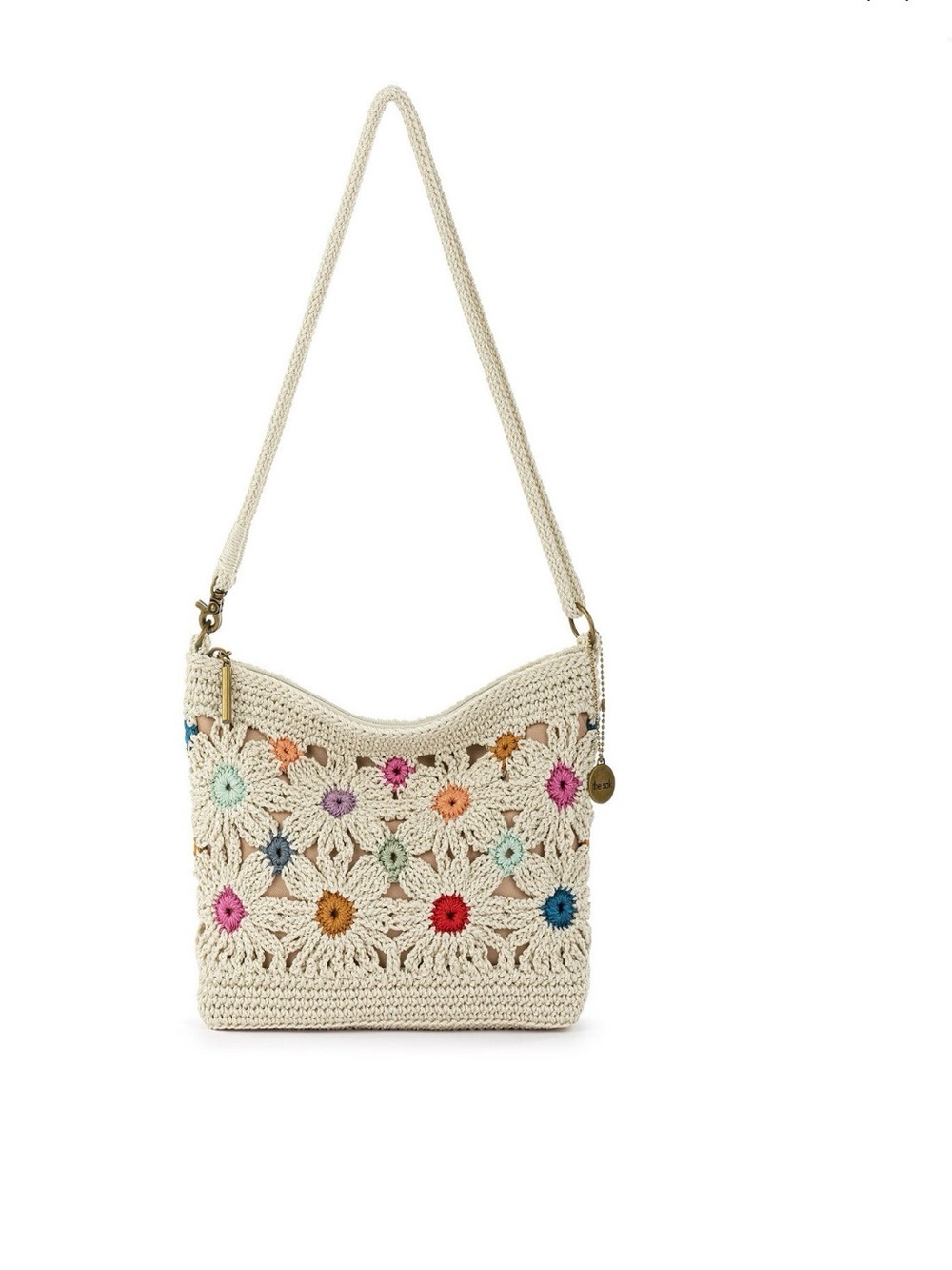 NWT The Sak Lumi Floral Crochet Convertible Crossbody Bag